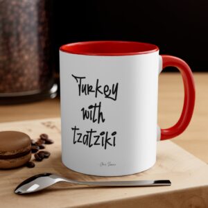 Turkey with Tzatziki Accent Coffee Mug, 11oz